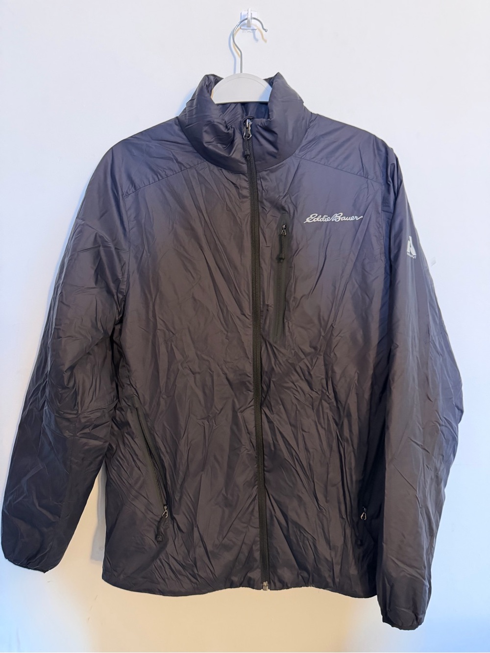 Eddie Bauer Men's Dark Gray Packable Puffer Jacket